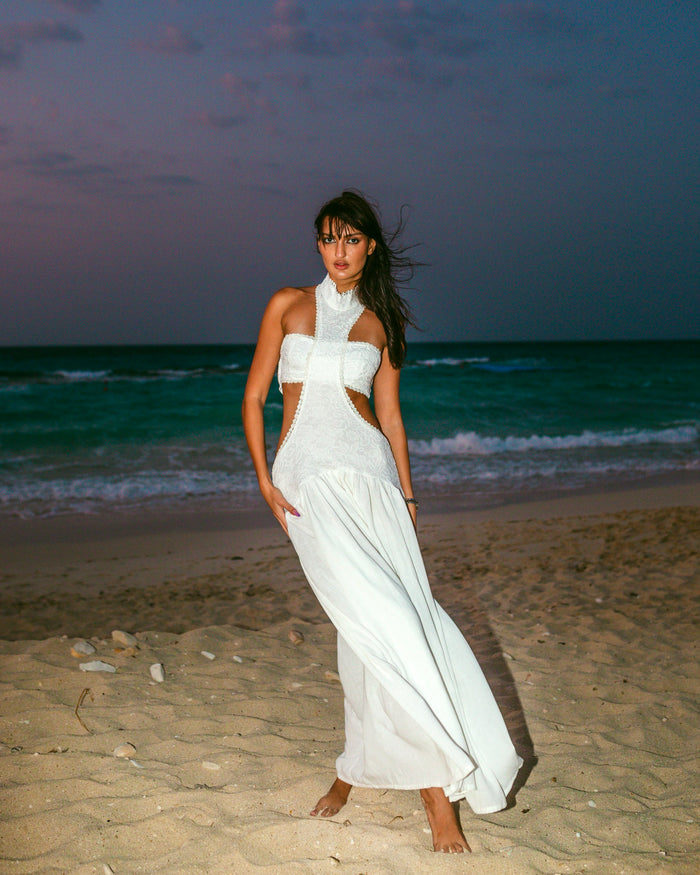 The Nedzo lace cut out dress